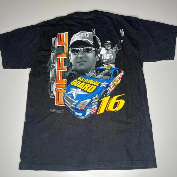 Vintage Greg Biffle #16 NASCAR T-Shirt Men’s M Black Hanes Beefy-T Racing Tee - Picture 3 of 7